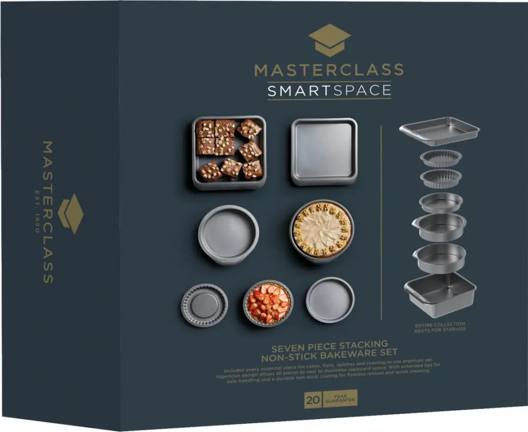 Masterclass Smart Space 7-delig Stapelbaar Bakset - Grijs