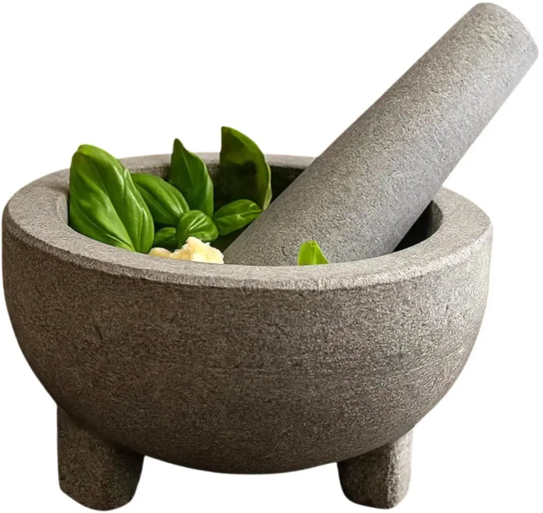 Cookinglife Vijzel op voet Organic Graniet 14.5cm - Grijs