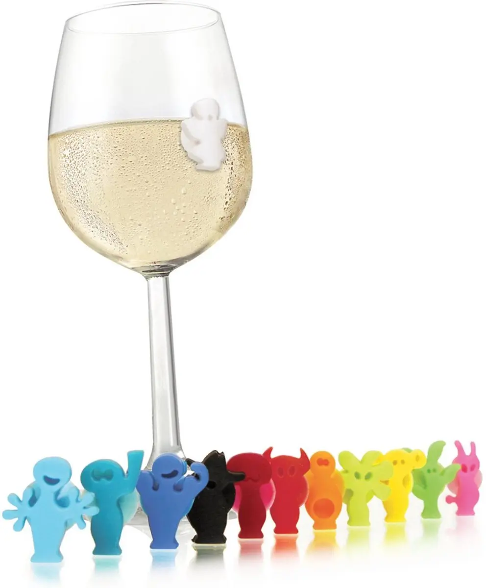 VacuVin Glasmarkers Party People - Set van 12