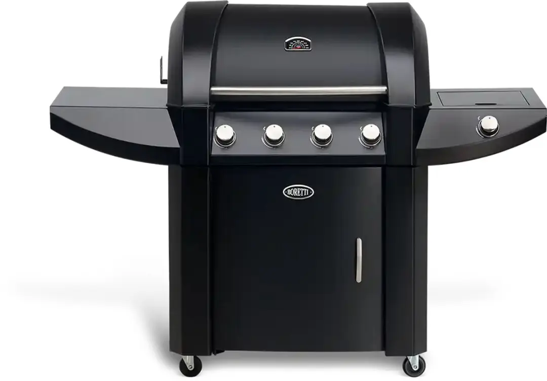 Boretti Robusto Forte Gas BBQ 4 Branders - Zwart