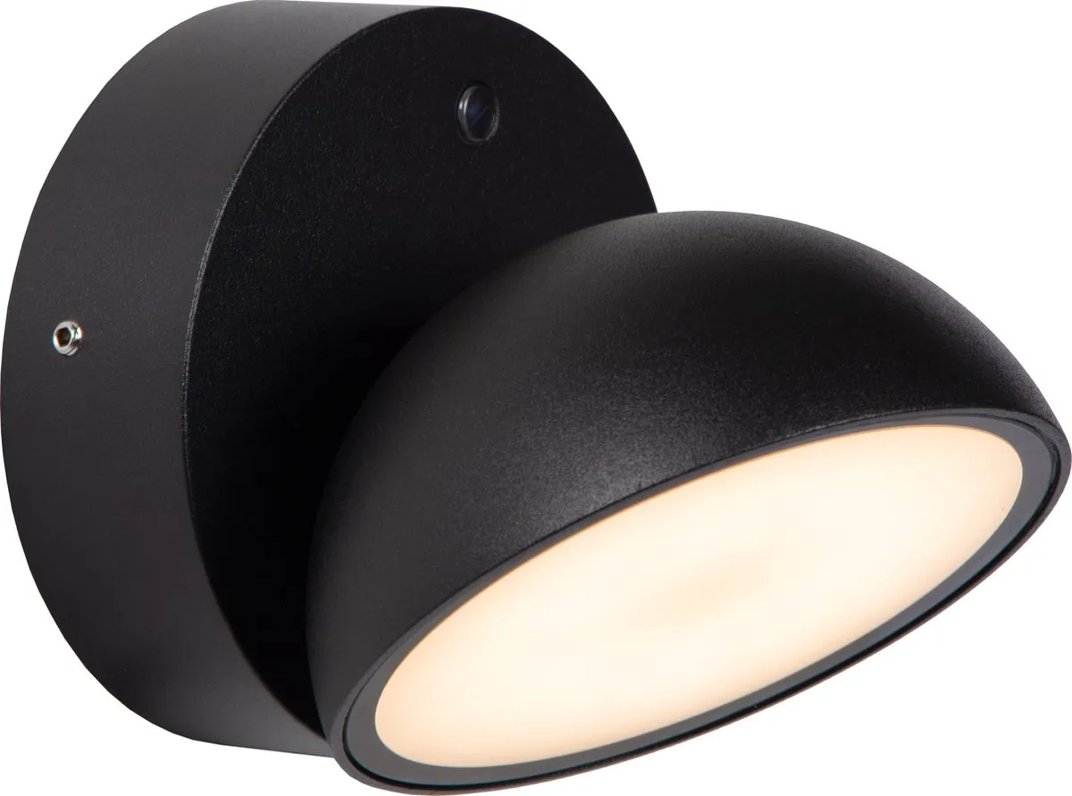 Lucide FINN Wandlamp LED 12W 3000K - Zwart