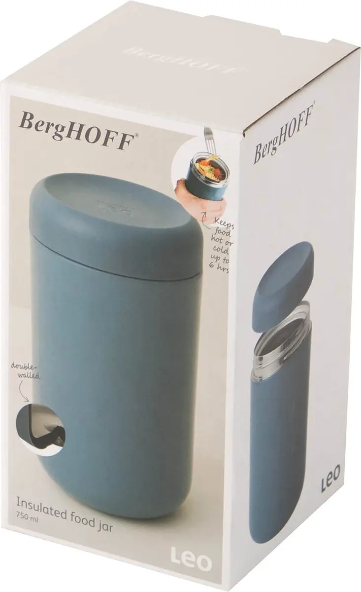 BergHOFF LEO Geïsoleerde Voedselcontainer 0.75L - Blauw