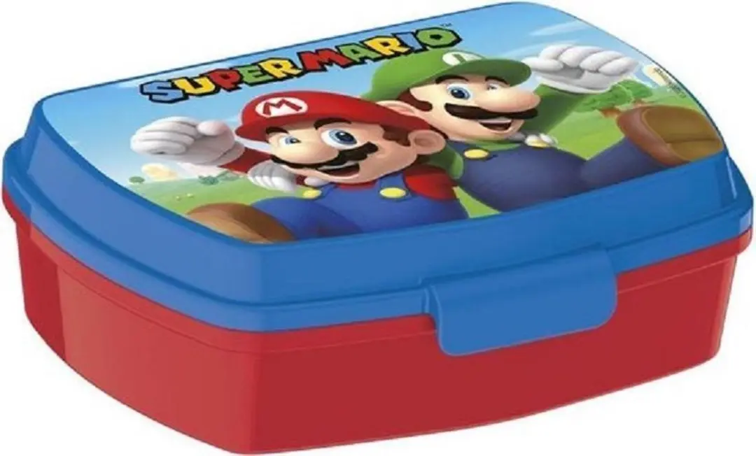 Marvel Super Mario Broodtrommel - Rood/Blauw
