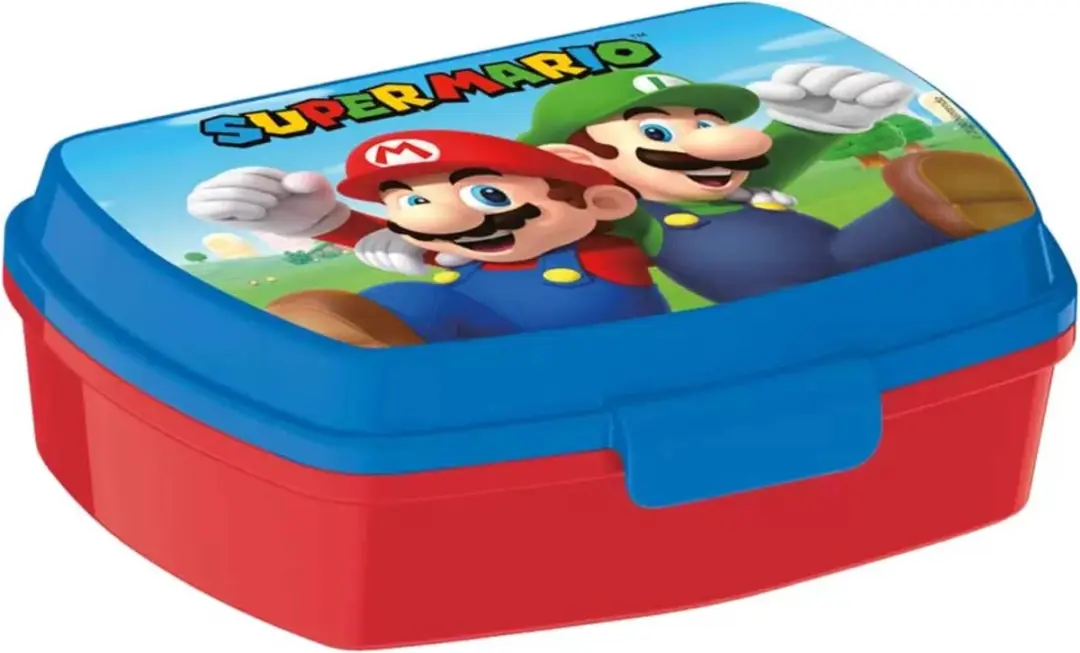 Marvel Super Mario Broodtrommel - Rood/Blauw
