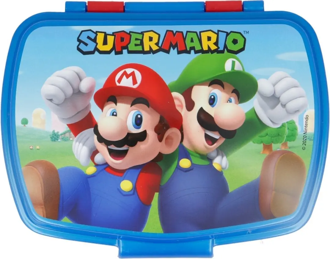 Marvel Super Mario Broodtrommel - Rood/Blauw