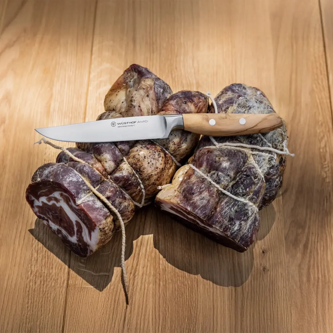 Wusthof Amici 4-delige Steakmessenset - Olijfhout