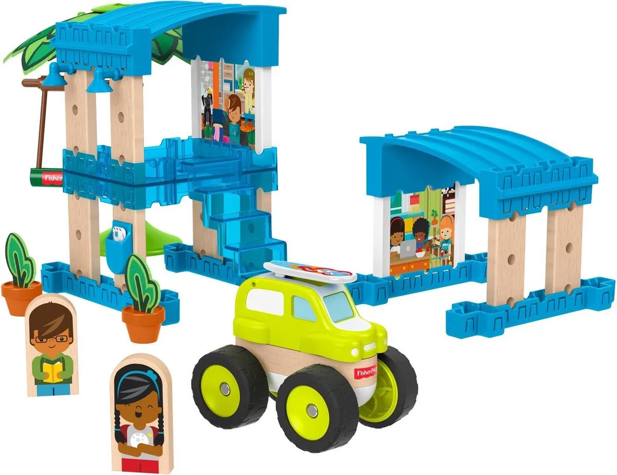 Fisher Price Wonder Makers Huis - 35 Onderdelen - 2 Figuren - Multi Color