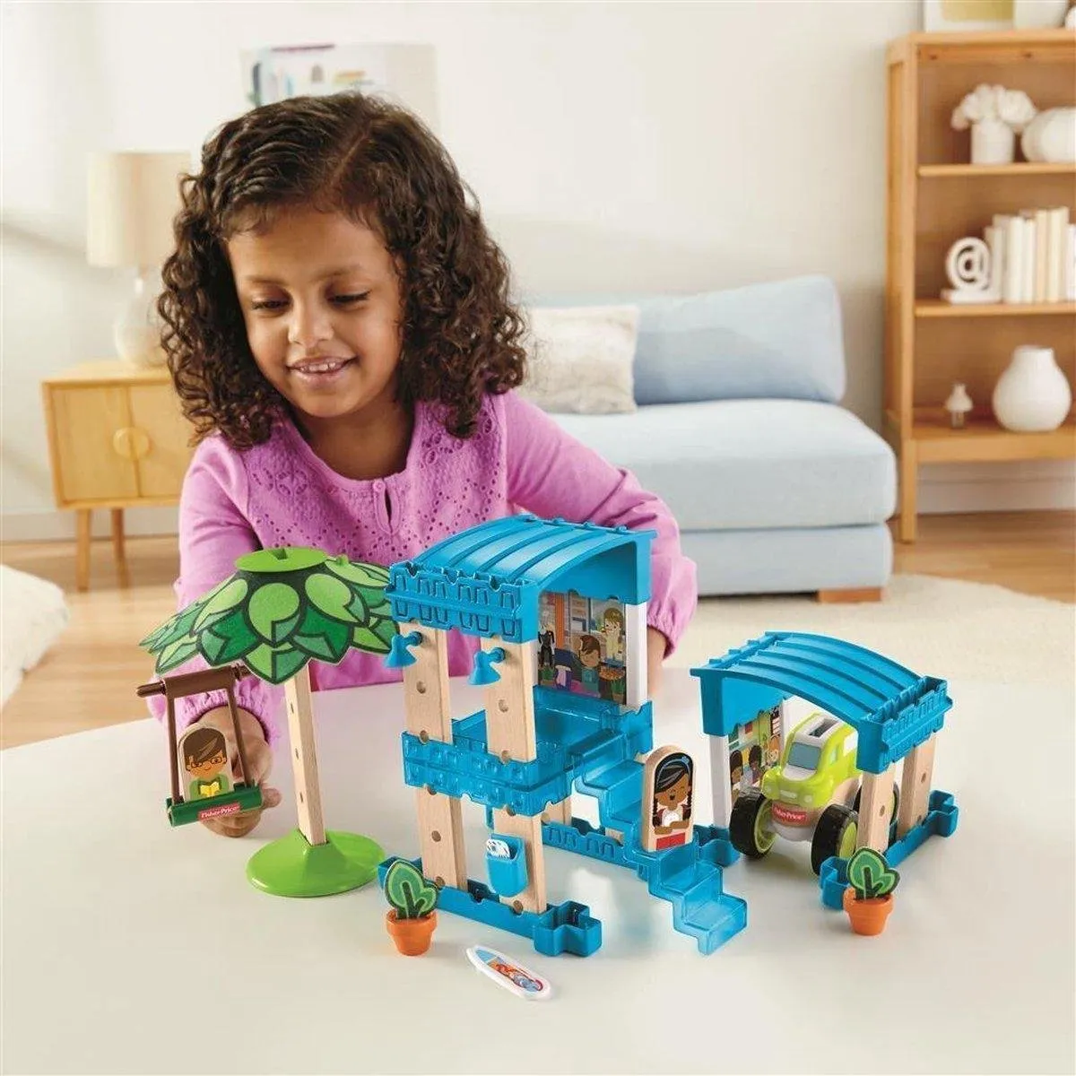 Fisher Price Wonder Makers Huis - 35 Onderdelen - 2 Figuren - Multi Color