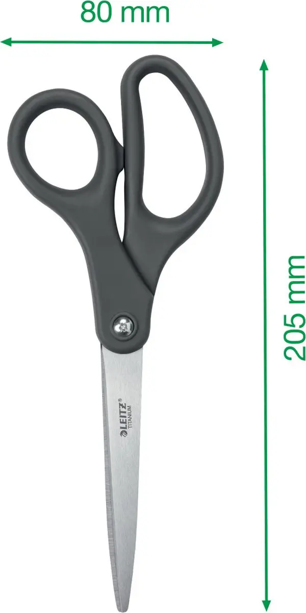 Leitz Titanium Schaar 205mm - Donkergrijs