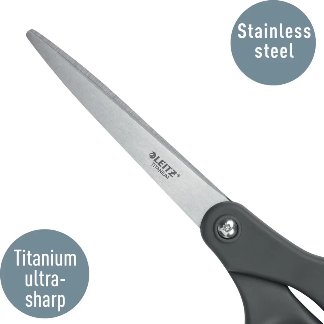 Leitz Titanium Schaar 205mm - Donkergrijs