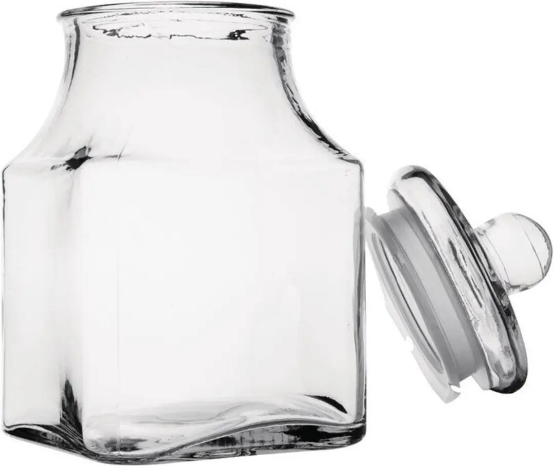 Olympia Square Biscotti Pot FD959 - Glazen Voorraadpot 2,9L - Transparant