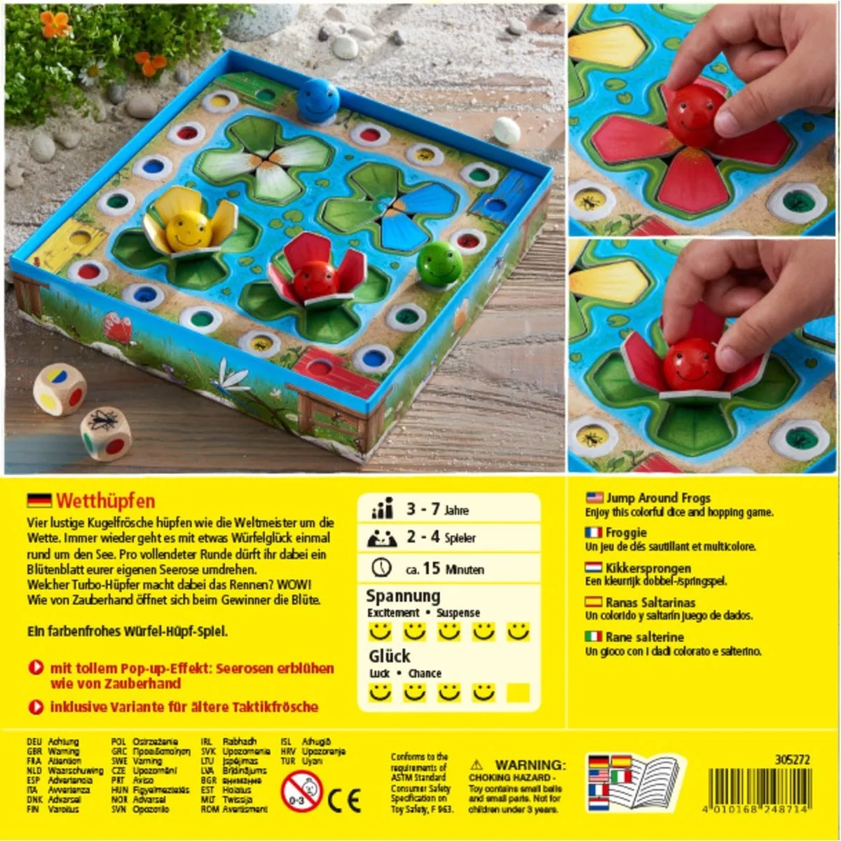 Haba Kikkersprongen Kinderspel - 2-4 Spelers - afbeelding 2 van 4