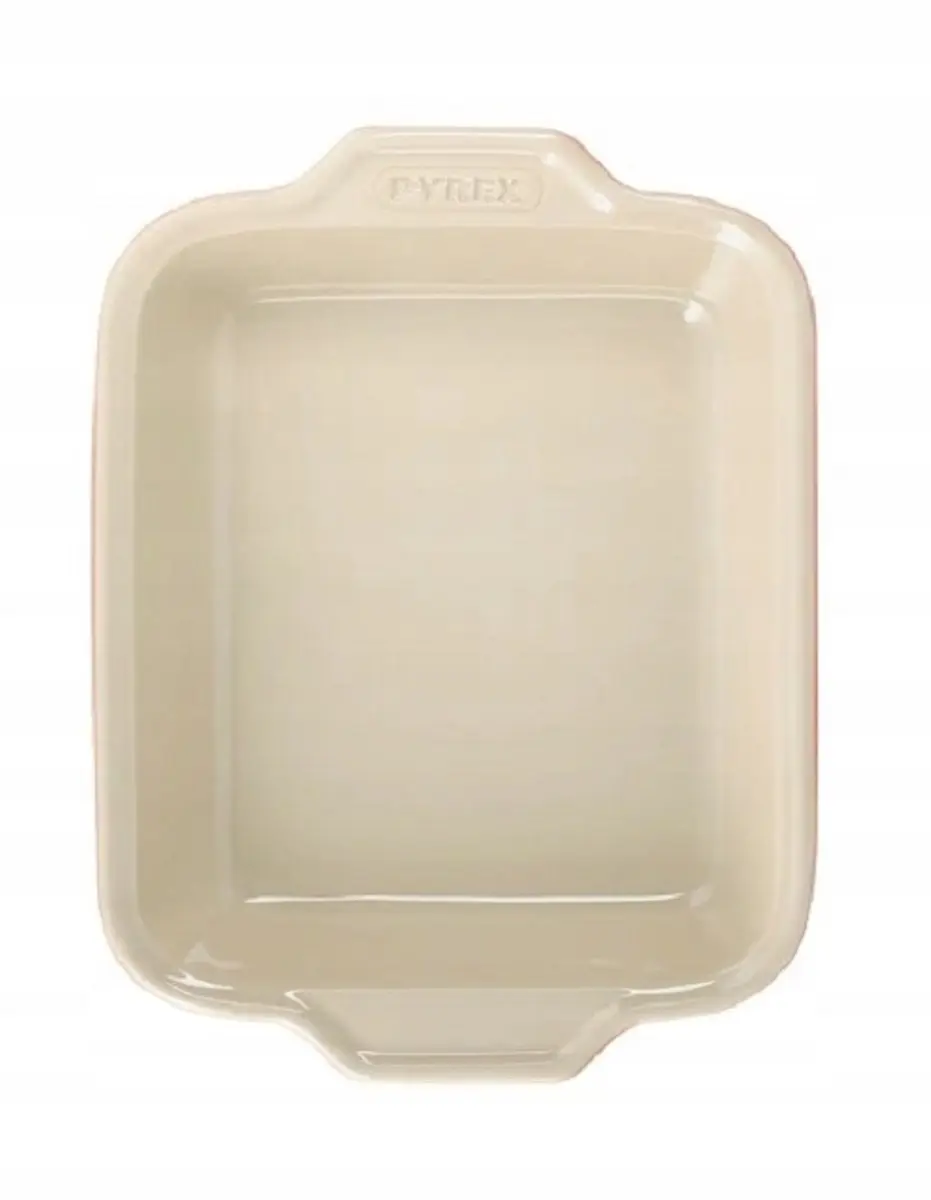PYREX Signature PC29RR5/8044 Keramische Ovenschaal 29x22cm - Rood/Wit