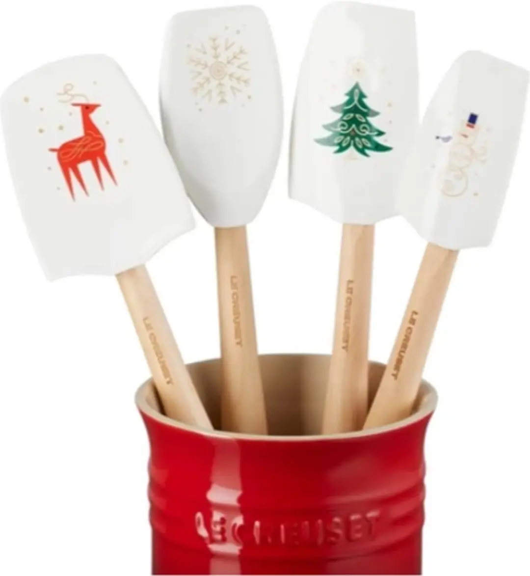 Le Creuset Kerstspatelpot met 5 Spatels - Multi - afbeelding 2 van 3