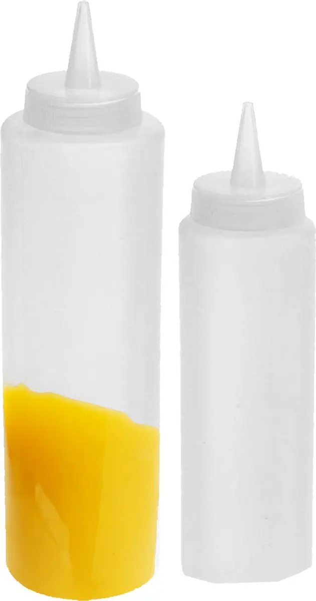 Excellent Houseware Doseerflessen Set - 8 Stuks - 250/400ml Wit