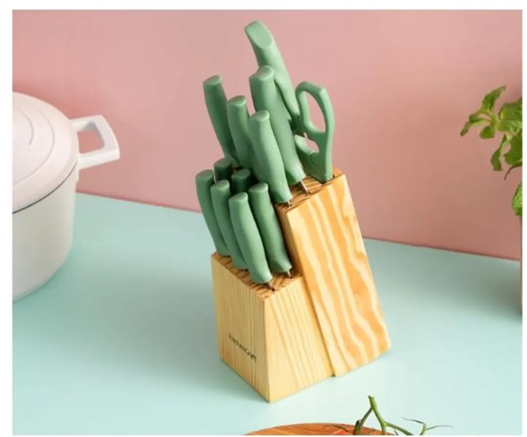 KitchenCraft Messenset Groen - 15 Stuks