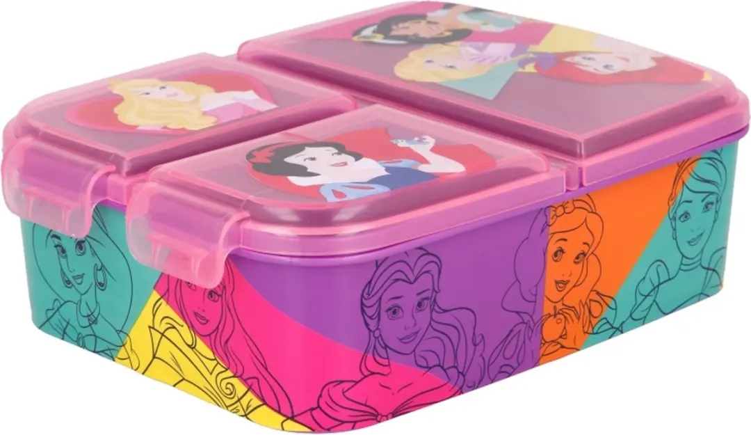 Disney Prinsessen Broodtrommel 3 Vakken - 18x13cm