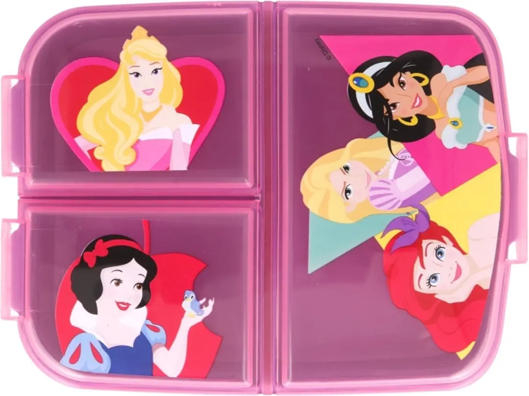 Disney Prinsessen Broodtrommel 3 Vakken - 18x13cm