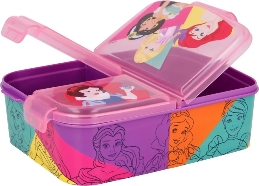 Disney Prinsessen Broodtrommel 3 Vakken - 18x13cm