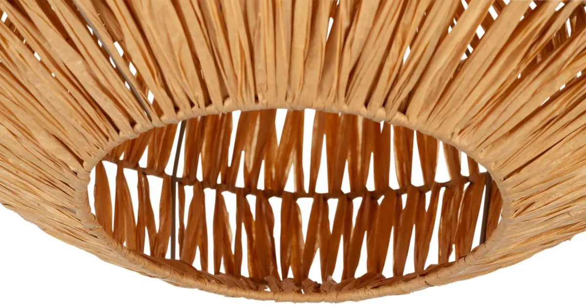 Eglo Sheldon Plafondlamp E27 - Ø38cm - Zwart/Natuurlijk