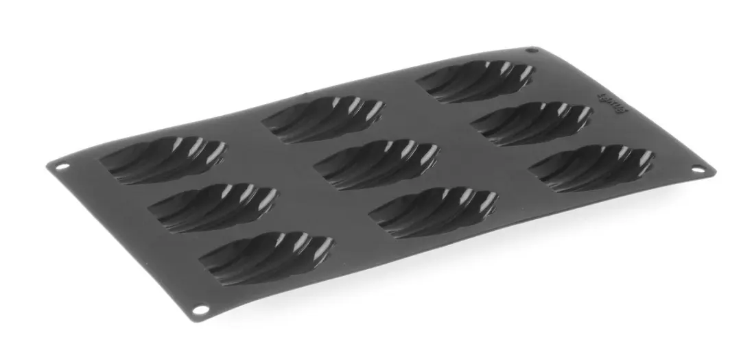 HENDI Siliconen Madeleinevorm 70x47x17mm - Zwart