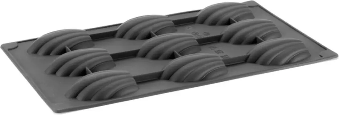 HENDI Siliconen Madeleinevorm 70x47x17mm - Zwart