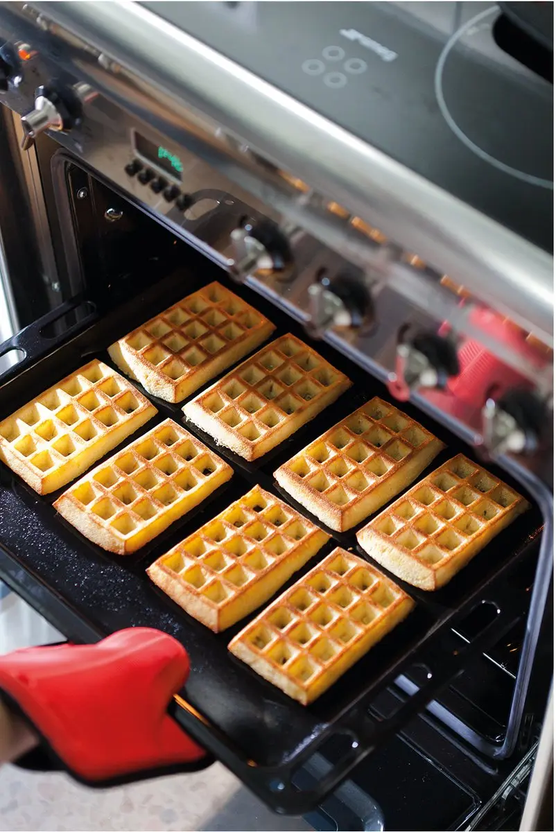 Lékué Siliconen Wafelbakvorm 8-delig - Rood
