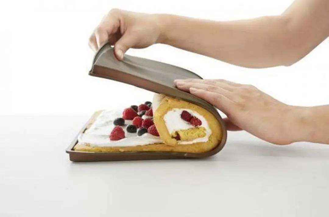 Lékué Bakken Koningscakerol Set 4-delig - 17x33x7cm - Bruin