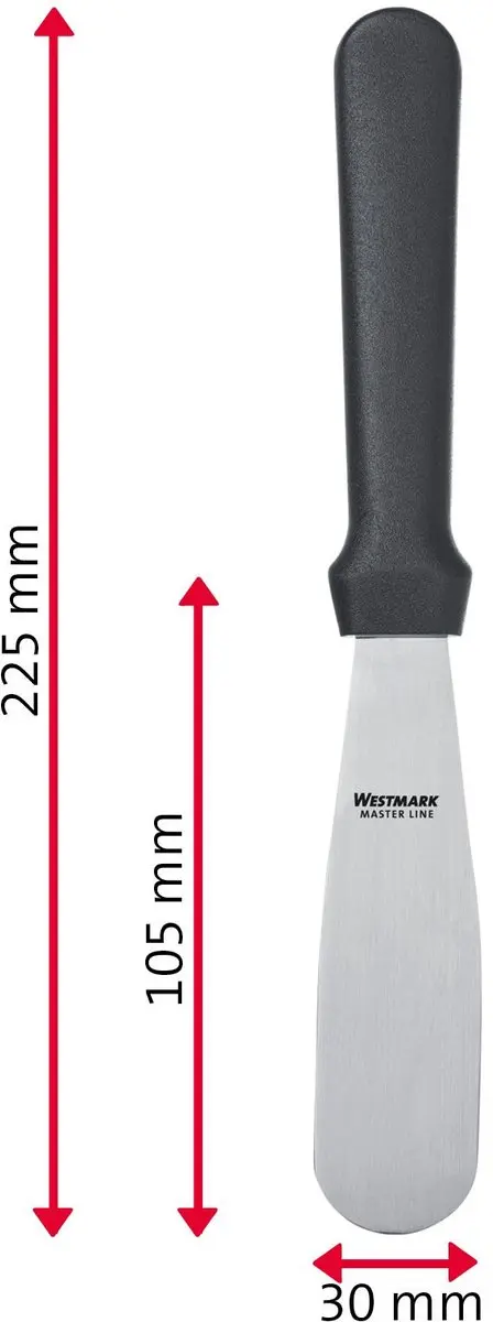 Westmark Master Line Paletmes 22,5cm - 3x10,5cm RVS/Kunststof