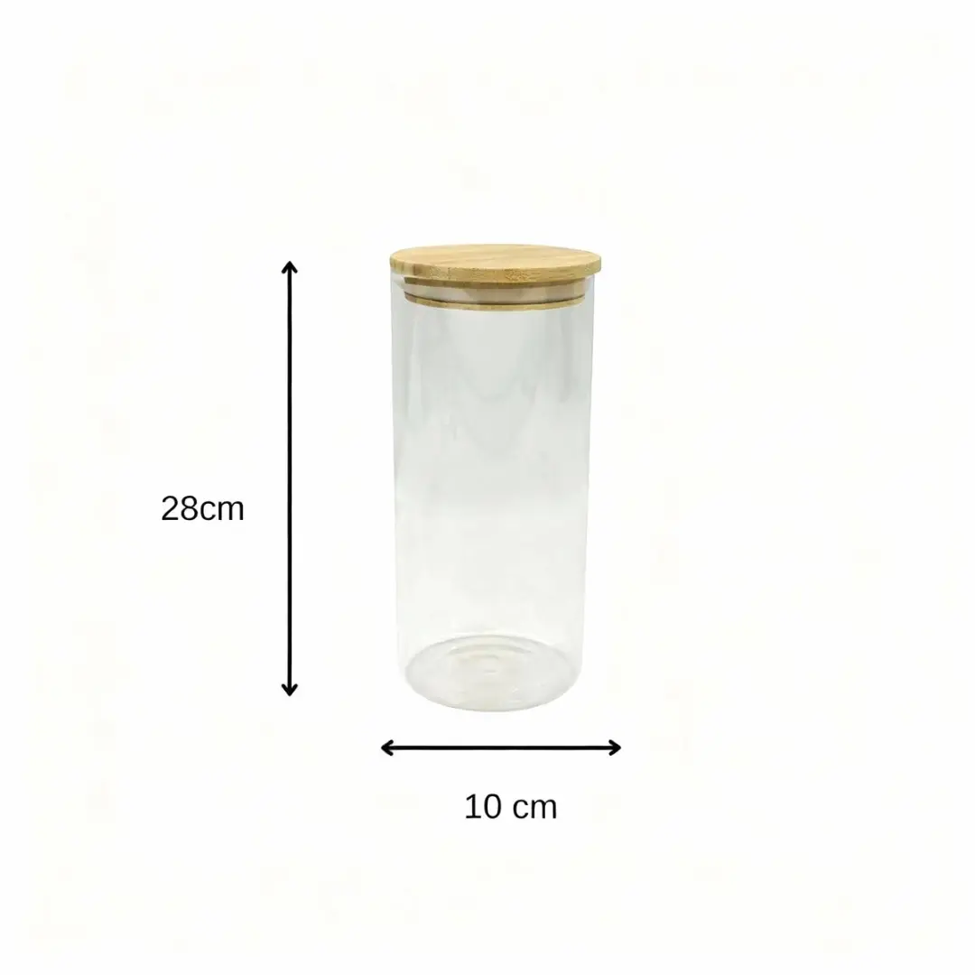 Fackelmann Nature Bewaarbox Glas 2L - Bamboe deksel