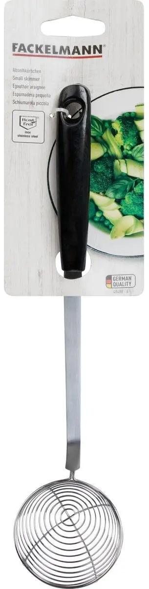 Fackelmann Chinese Fondue Schepnet 29cm - Roestvrij staal/Zwart