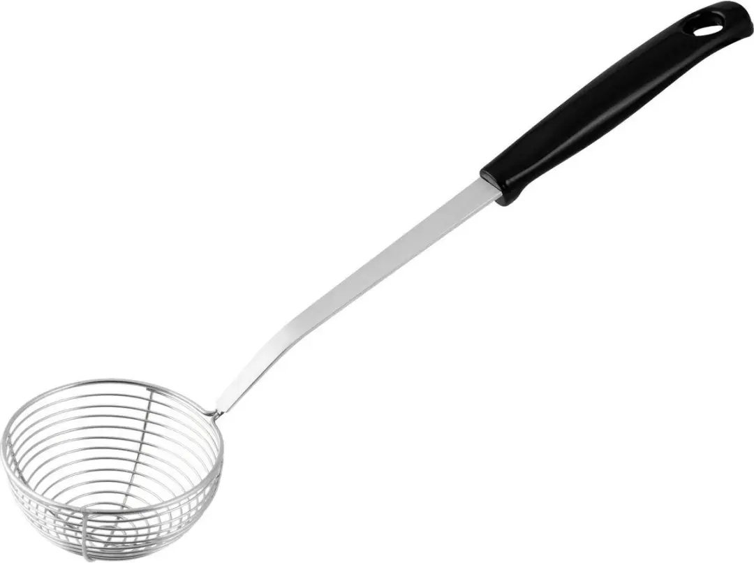Fackelmann Chinese Fondue Schepnet 29cm - Roestvrij staal/Zwart