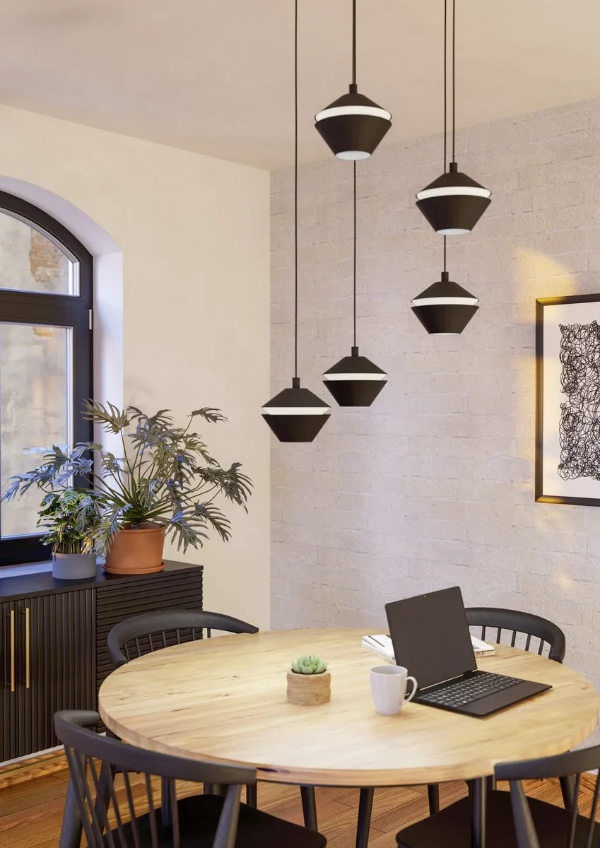 Eglo Perpigo Hanglamp GU10 - 3 Lichtpunten - Zwart/Wit
