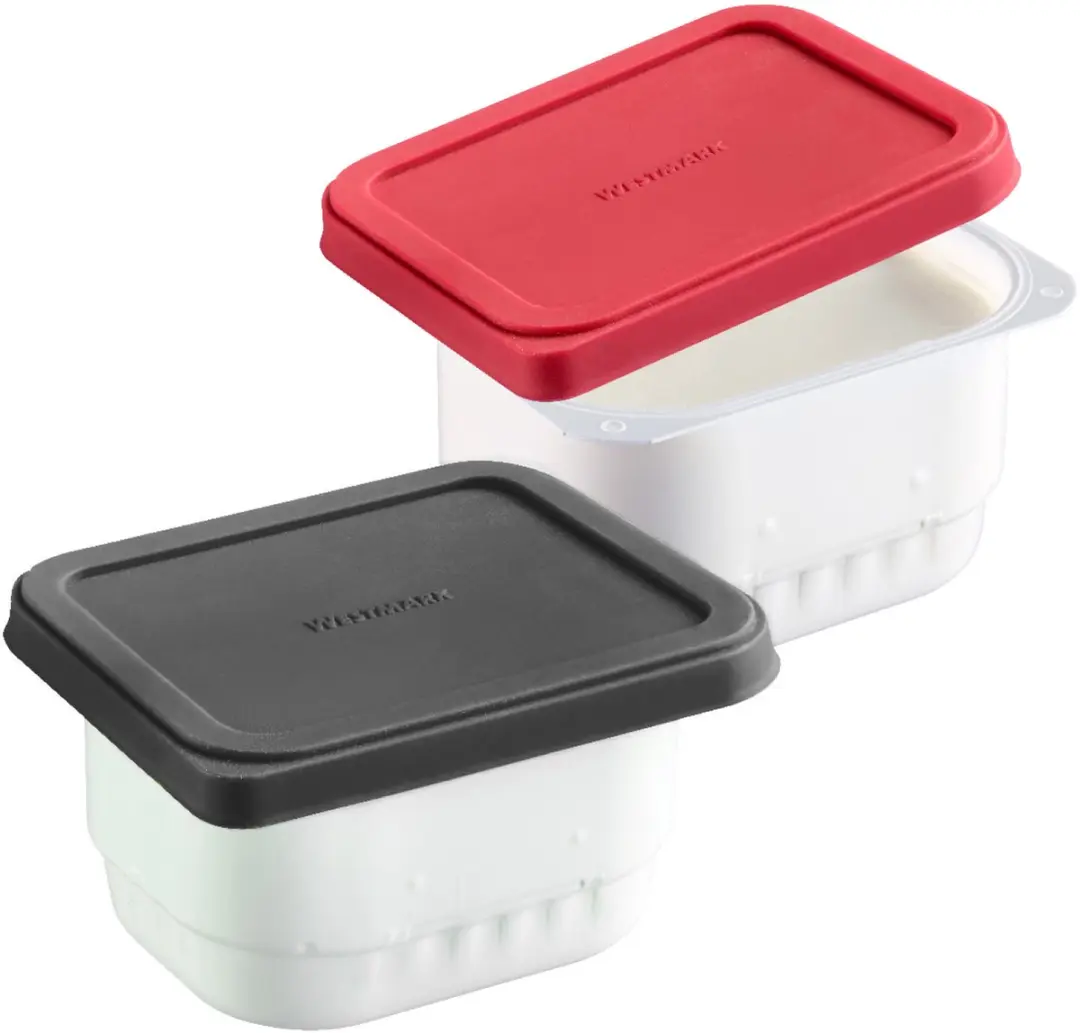 Westmark Vershouddeksel 2x2 10,5x8,5cm - 4 Stuks - Rood/Zwart