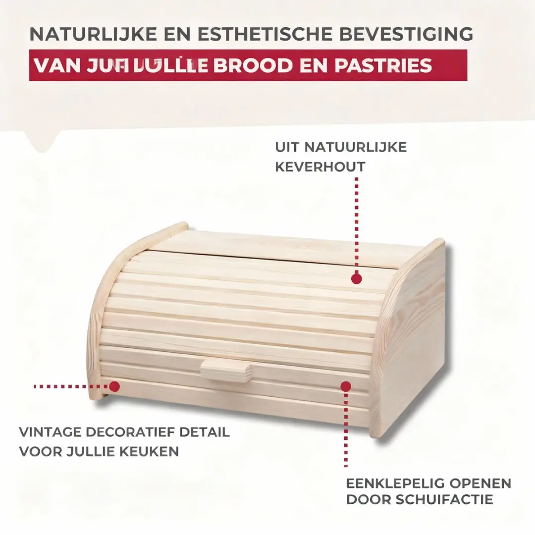 Fackelmann Boissellerie Houten Broodtrommel 0,2L