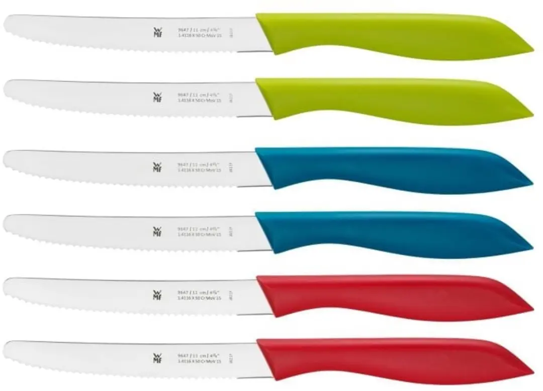WMF Vesper Messenset 6-delig - 6 Stuks - MPN 18.9648.9990 - Rood/Blauw/ Groen