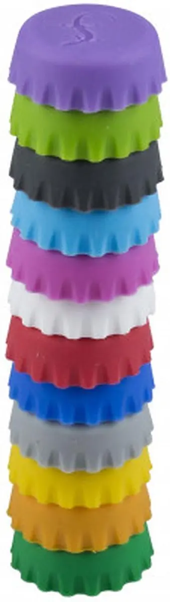 Lurch Bierflesdoppen Siliconen - Ø3cm - 12 Stuks - Multicolor - afbeelding 2 van 4