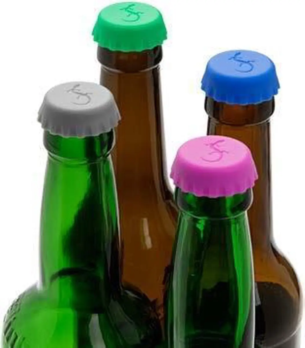 Lurch Bierflesdoppen Siliconen - Ø3cm - 12 Stuks - Multicolor - afbeelding 3 van 4
