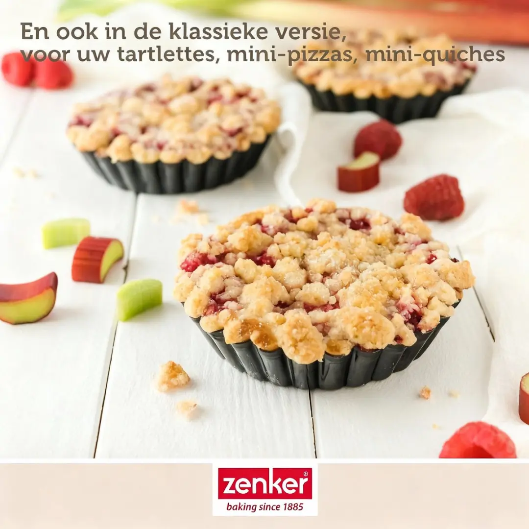 Zenker Black Metallic Taartvormpjes Set 12x Ø10cm