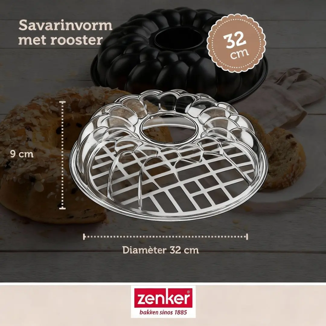 Zenker Black Metallic Broodvormen Set - 2 Stuks 32cm