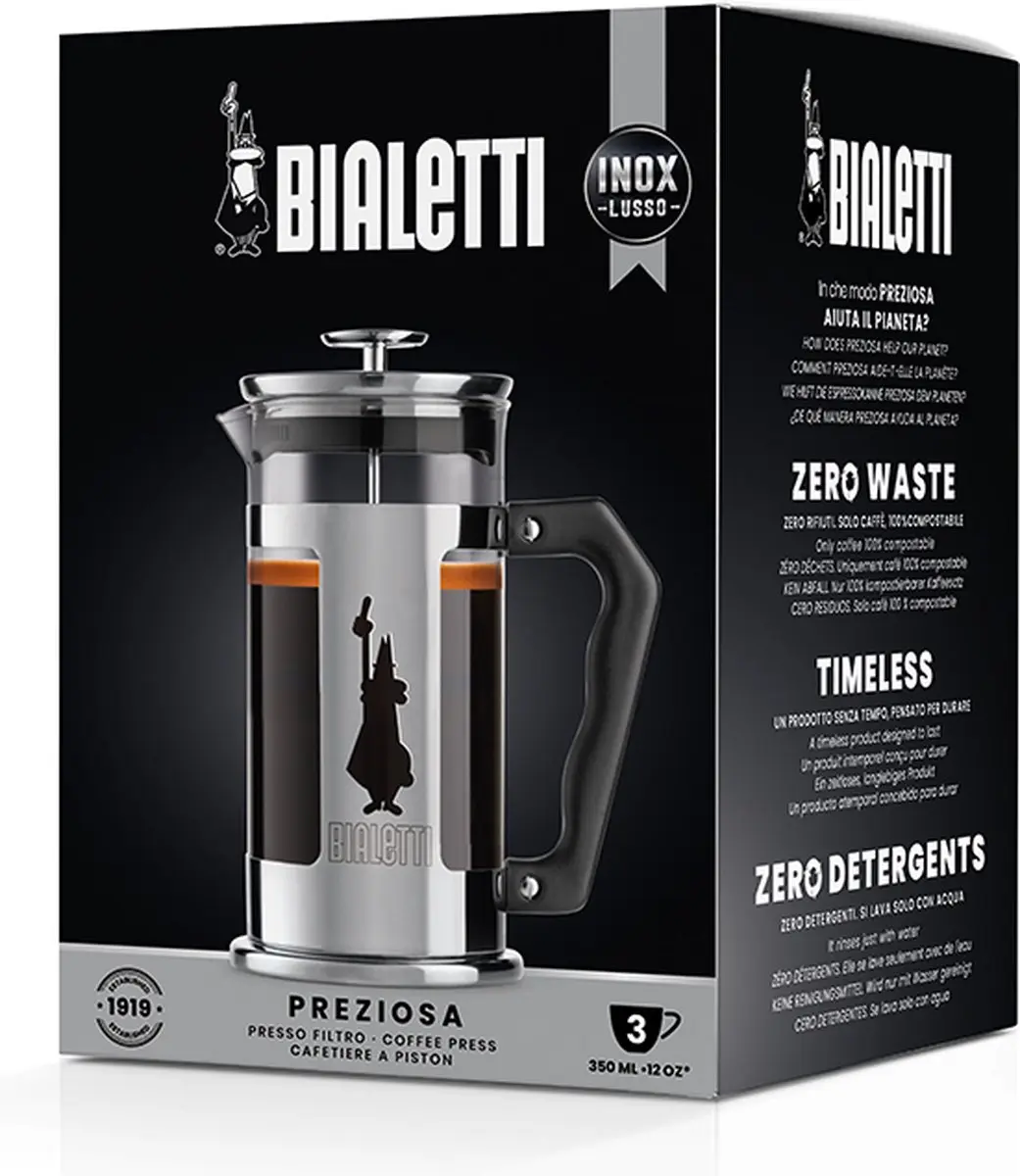 Bialetti Preziosa Cafetière 350ml - Zilver