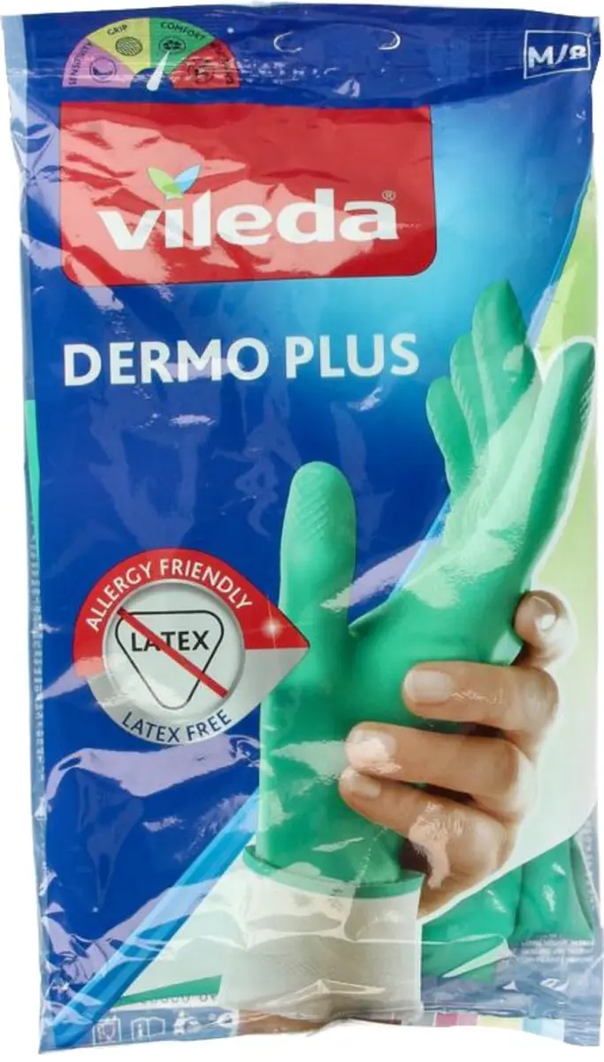 Vileda Dermo Plus Handschoenen Medium - Hypoallergeen Nitril - Groen