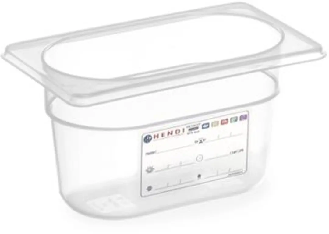 HENDI GN1/1 Luchtdichte Gastronorm Bak 0,9L - Transparant