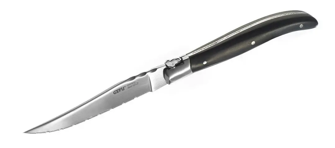 GEFU BASCO Steakmesserset 4-delig - Zwart - Houten box