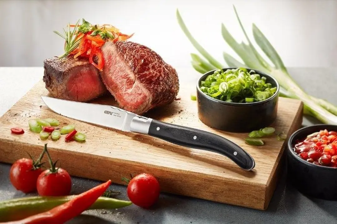 GEFU BASCO Steakmesserset 4-delig - Zwart - Houten box