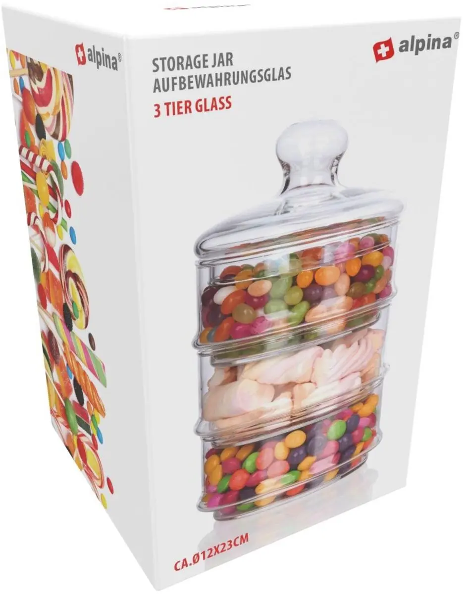 Alpina Bonbonniere Voorraadpot 2.6L - 12x23cm - Transparant