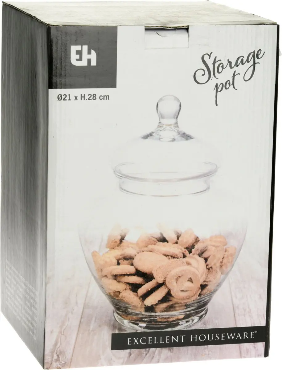 Excellent Houseware Snoeppot 5L - Glas - D21xH28cm
