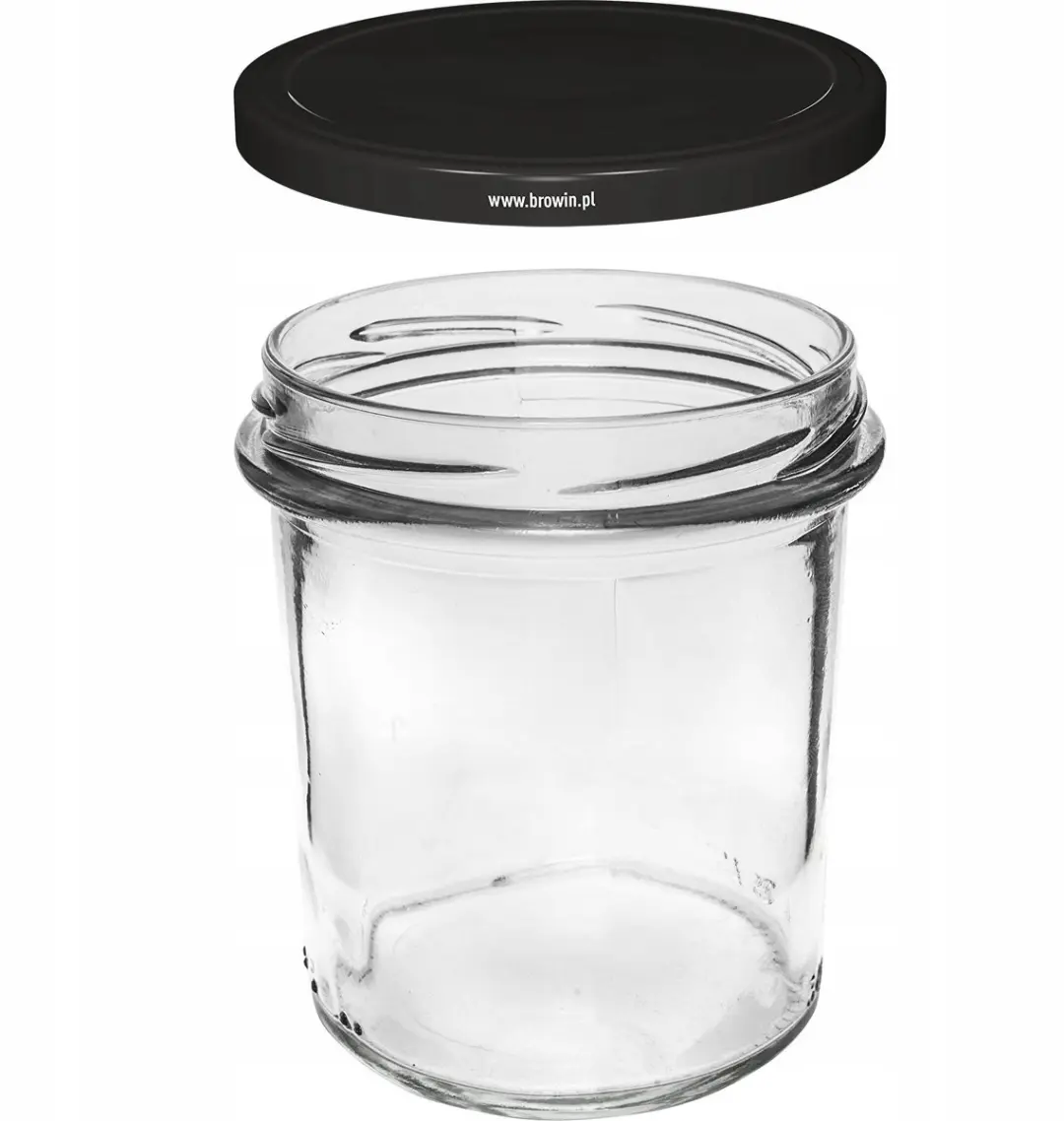 Browin Glazen Potten 346ml met Twist-Off Deksel - 6 Stuks