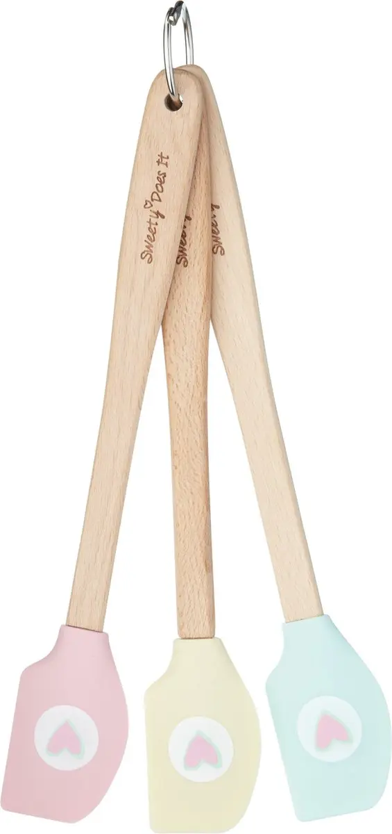 KitchenCraft Mini Spatels Set 3 Stuks 20.5cm Pastel