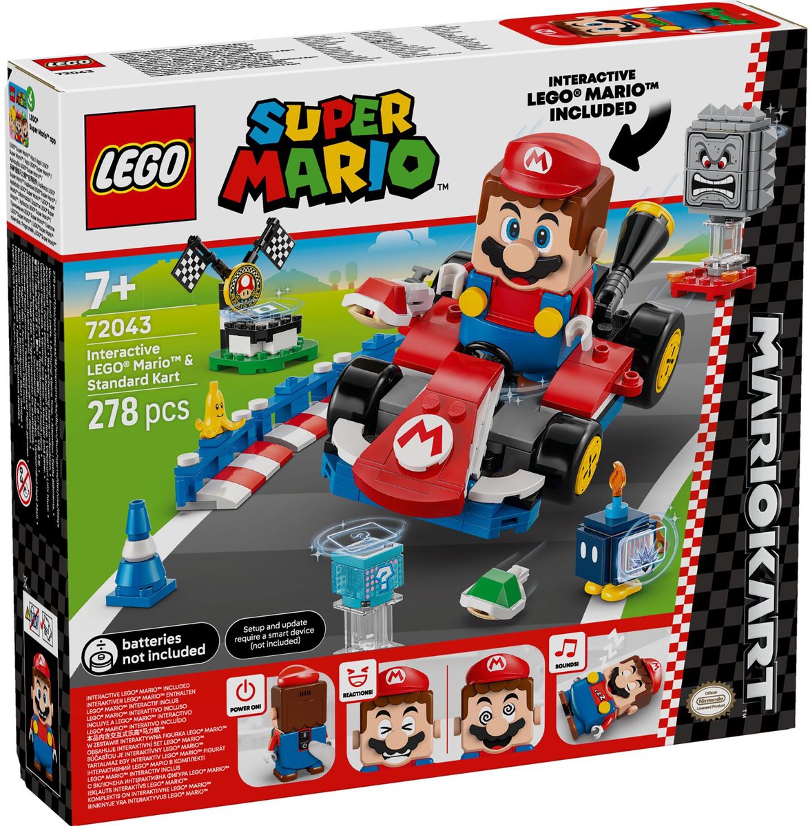 LEGO® Super Mario™: Mario Kart™ – Interactieve LEGO® Mario™ en Standaardkart - 72043